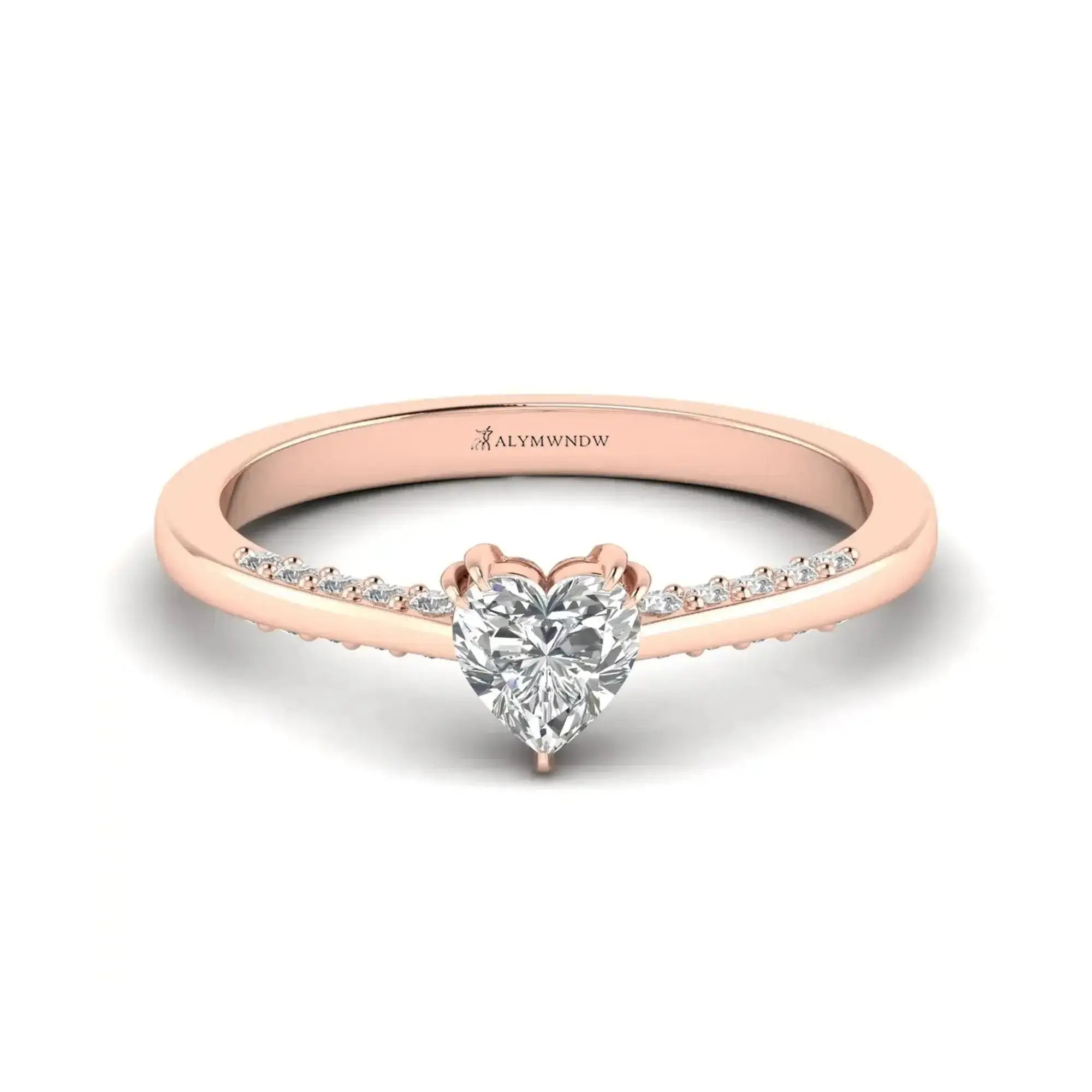 Timeless Moissanite Diamond Ring – Silver, Gold & Platinum | Customizable Luxury - Alymwndw
