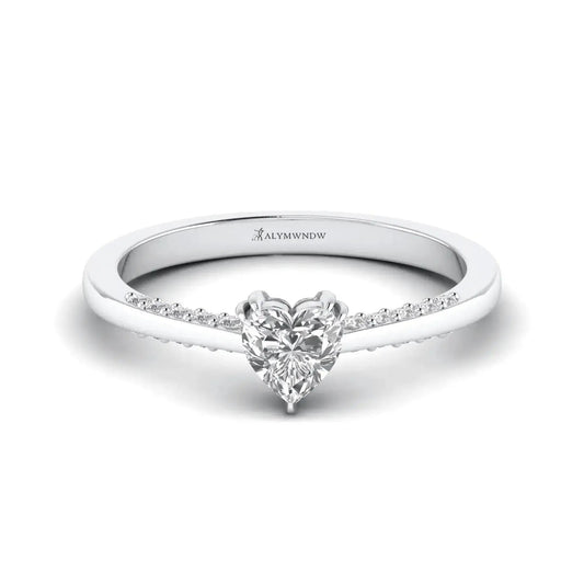 Timeless Moissanite Diamond Ring – Silver, Gold & Platinum | Customizable Luxury - Alymwndw