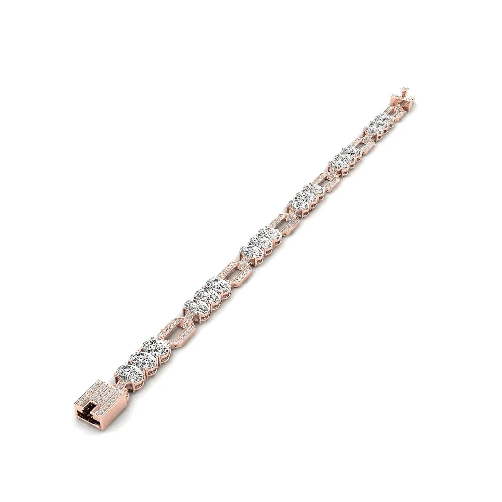 Timeless Moissanite Luxury Bracelet in Silver, Gold & Platinum - Alymwndw