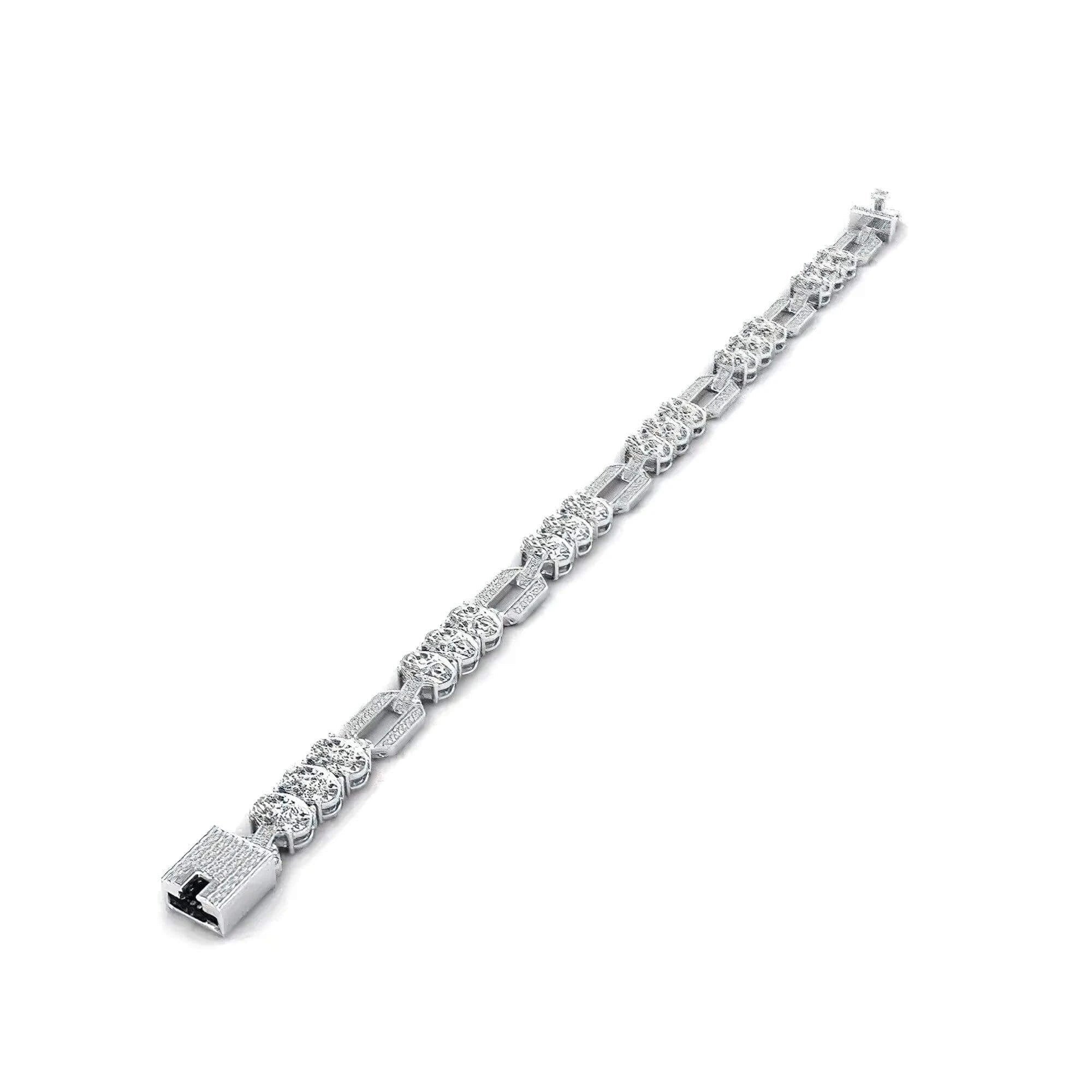 Timeless Moissanite Luxury Bracelet in Silver, Gold & Platinum - Alymwndw