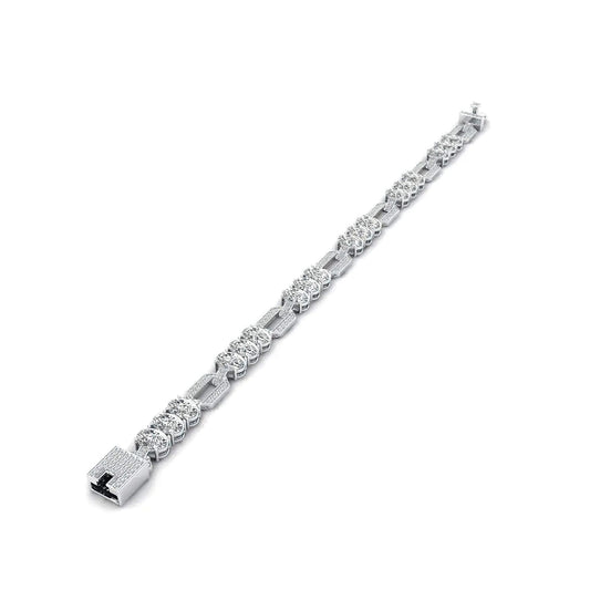 Timeless Moissanite Luxury Bracelet in Silver, Gold & Platinum - Alymwndw