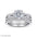 Triple Band Diamond Ring Set – Gold, Platinum & Silver - Alymwndw
