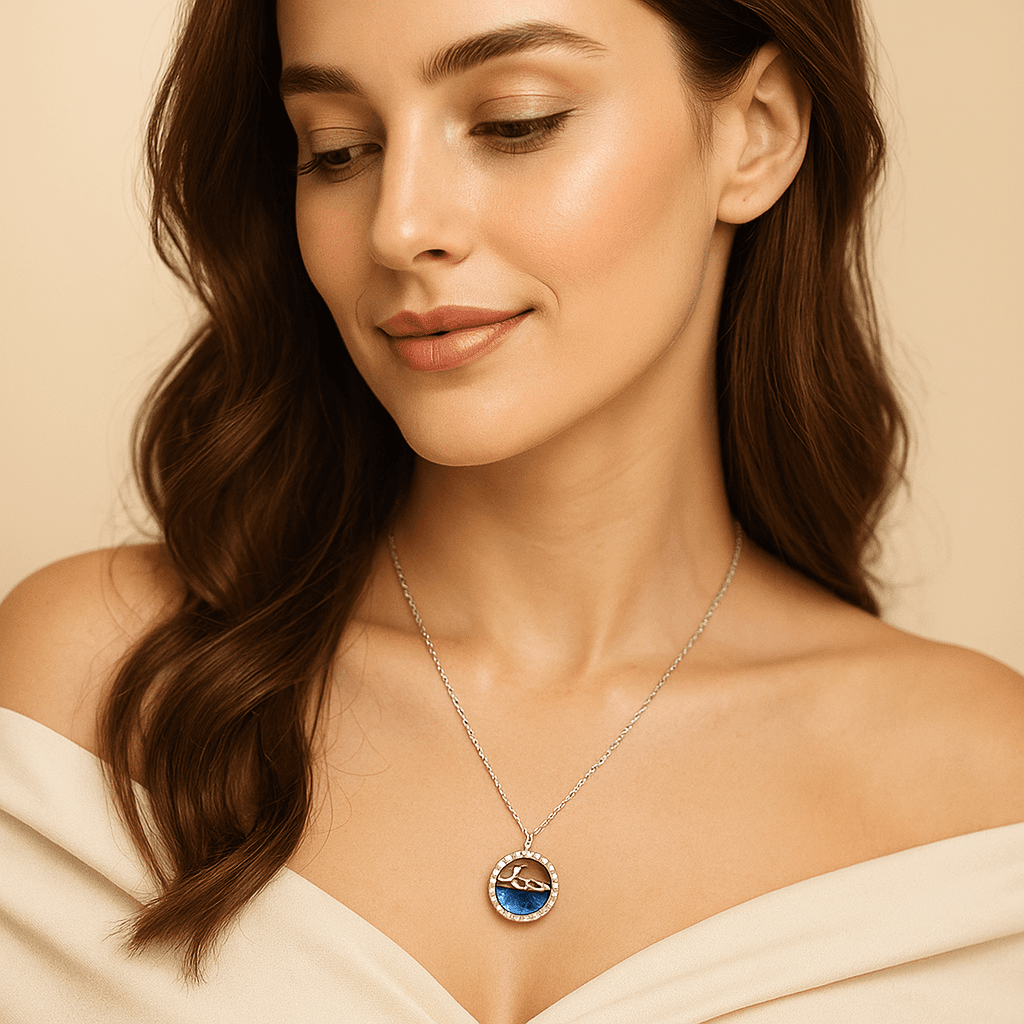 Whale Pendant Necklace – 925 Silver - Alymwndw