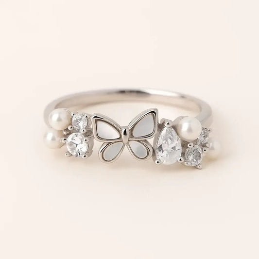 Whispering Wings 925 Sterling Silver Ring - Alymwndw