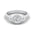 Woman Ring with Lab Grown Diamond in Gold & Platinum | Alymwndw Jewellery - Alymwndw
