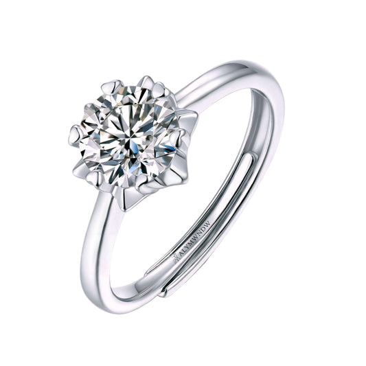 Woman Ring with Lab Grown Diamond in Gold & Platinum | Alymwndw Jewellery - Alymwndw