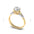 Woman Ring with Lab Grown Diamond in Gold & Platinum | Alymwndw Jewellery - Alymwndw