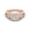Woman Ring with Lab Grown Diamond in Gold & Platinum | Alymwndw Jewellery - Alymwndw
