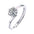 Woman Ring with Lab Grown Diamond in Gold & Platinum | Alymwndw Jewellery - Alymwndw