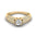 Woman Ring with Lab Grown Diamond in Gold & Platinum | Alymwndw Jewellery - Alymwndw