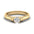 Woman Ring with Lab Grown Diamond in Gold & Platinum | Alymwndw Jewellery - Alymwndw