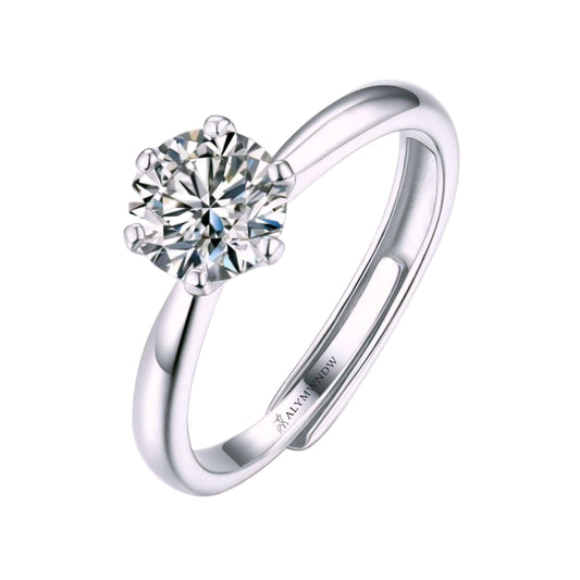 Woman Ring with Lab Grown Diamond in Gold & Platinum | Alymwndw Jewellery - Alymwndw