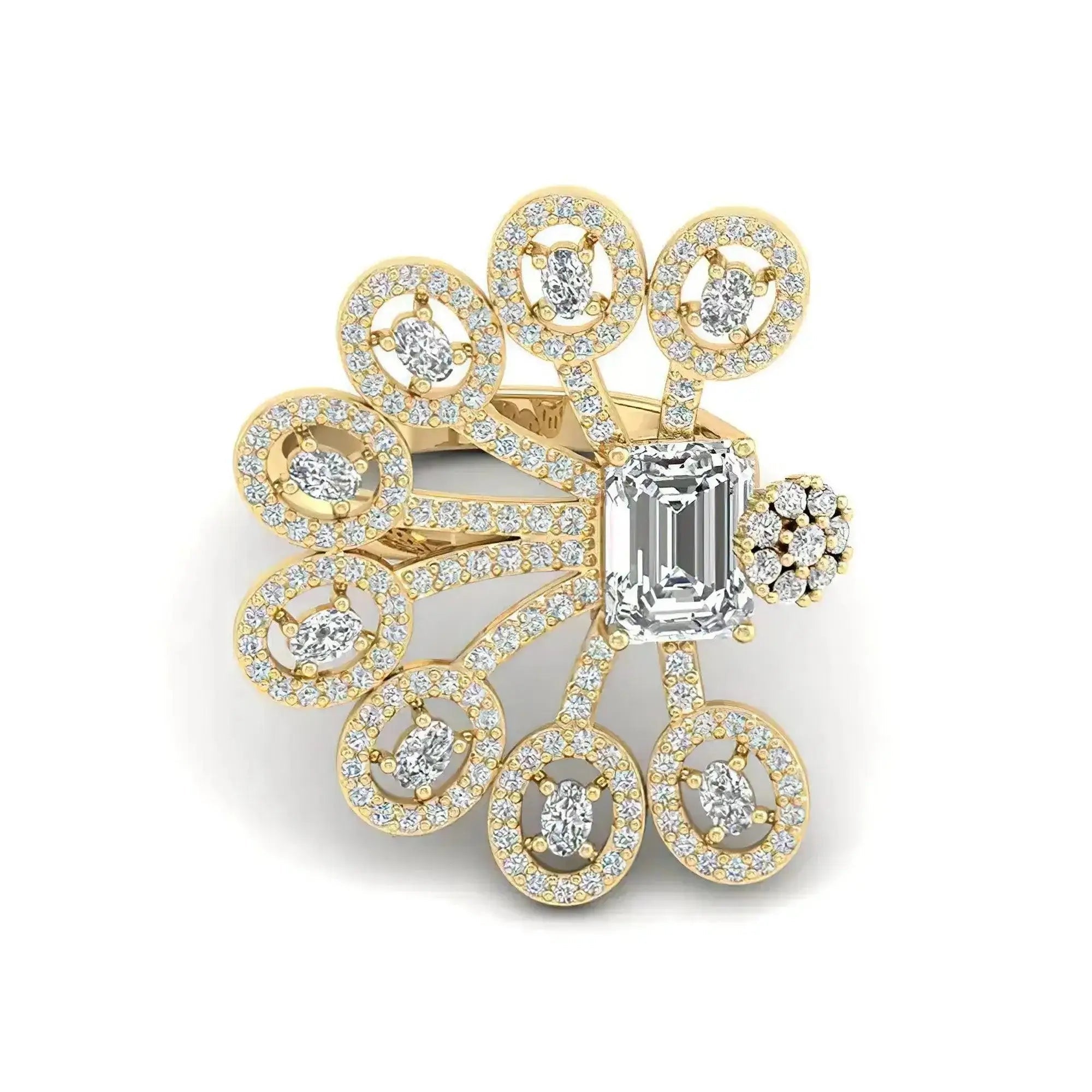 Women’s Peafowl Ring with Lab - Grown Diamond | ALYMWNDW Jewelry - Alymwndw