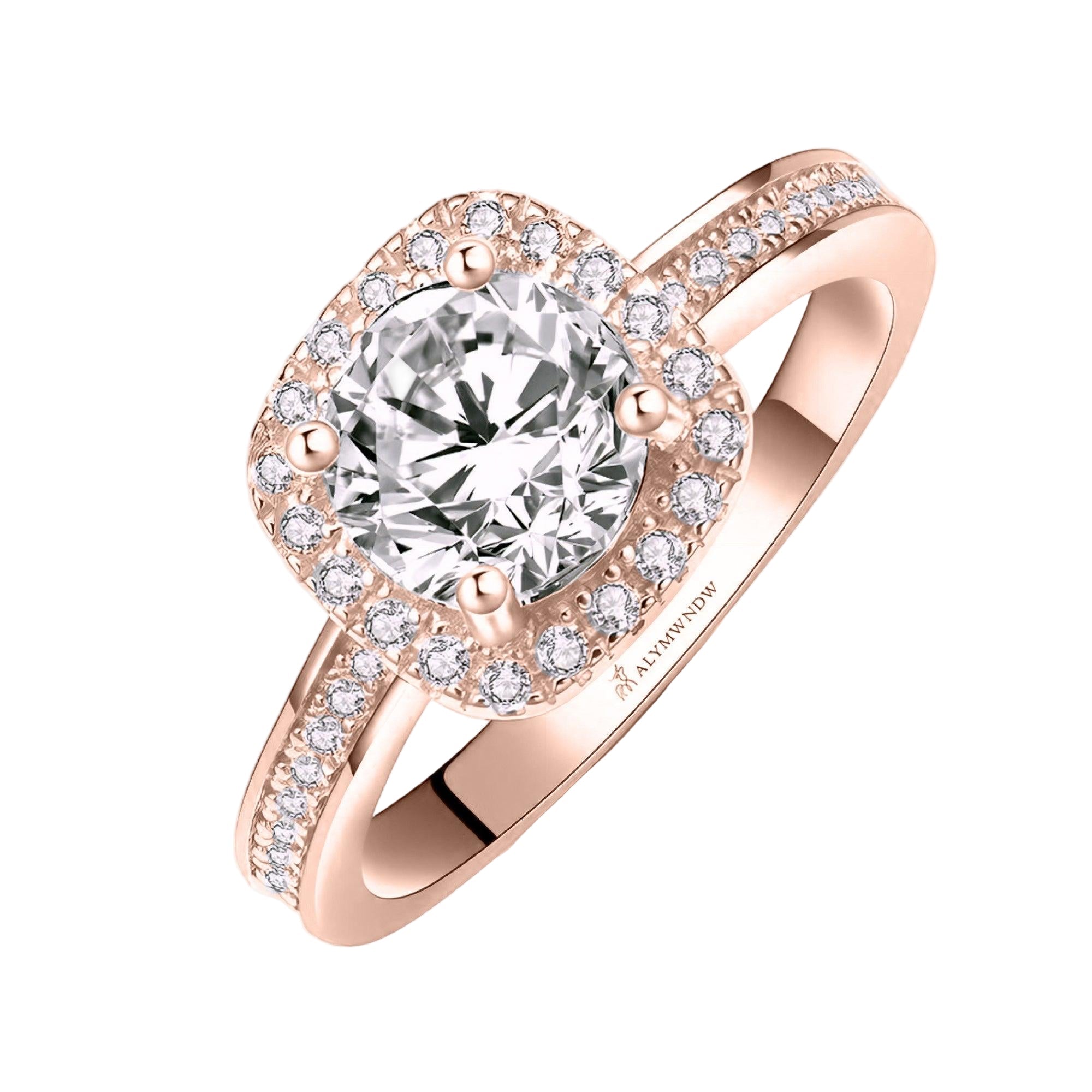 Women’s Ring with Lab Grown Diamond | Elegant Crafted Jewelry by Alymwndw Jewellery - Alymwndw