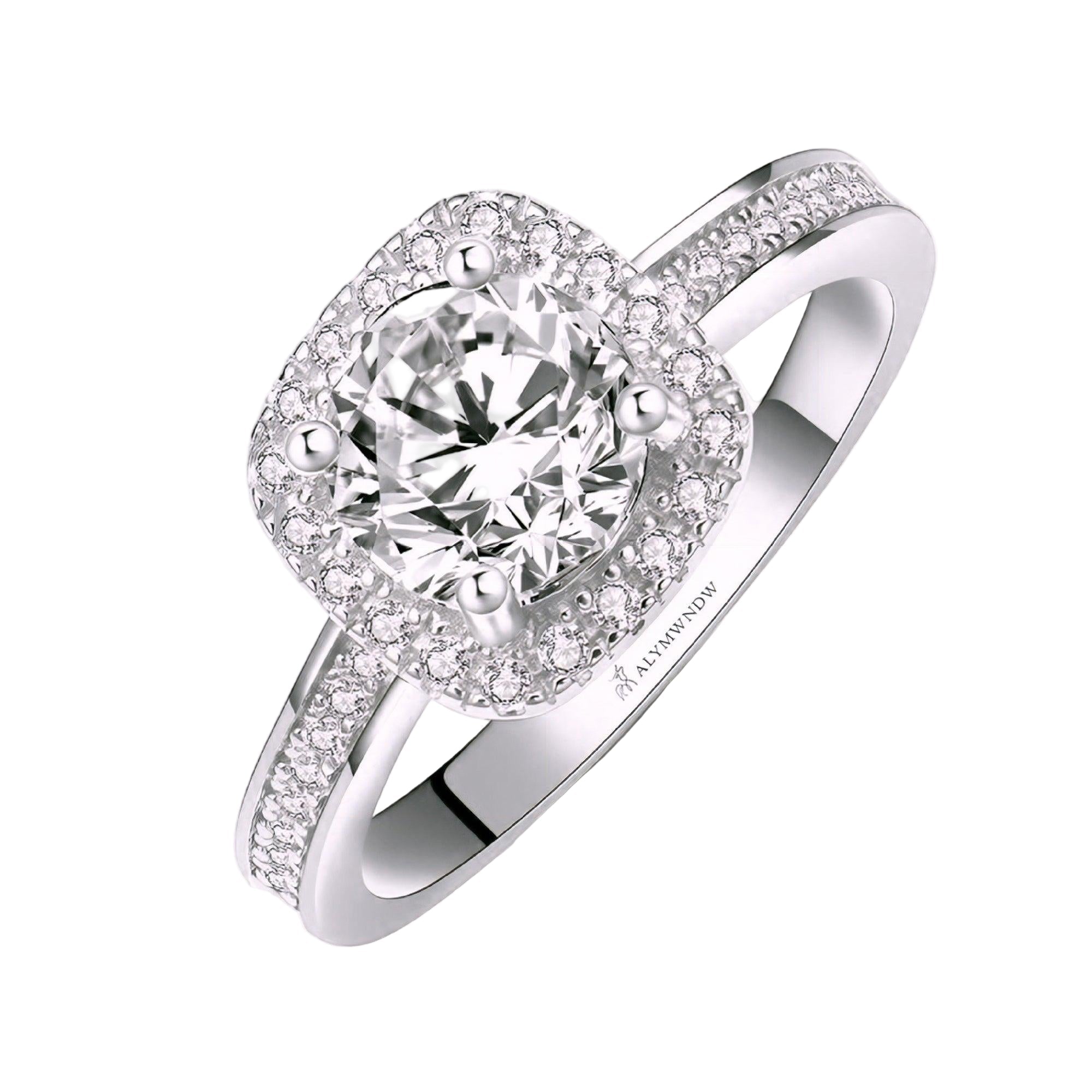 Women’s Ring with Lab Grown Diamond | Elegant Crafted Jewelry by Alymwndw Jewellery - Alymwndw