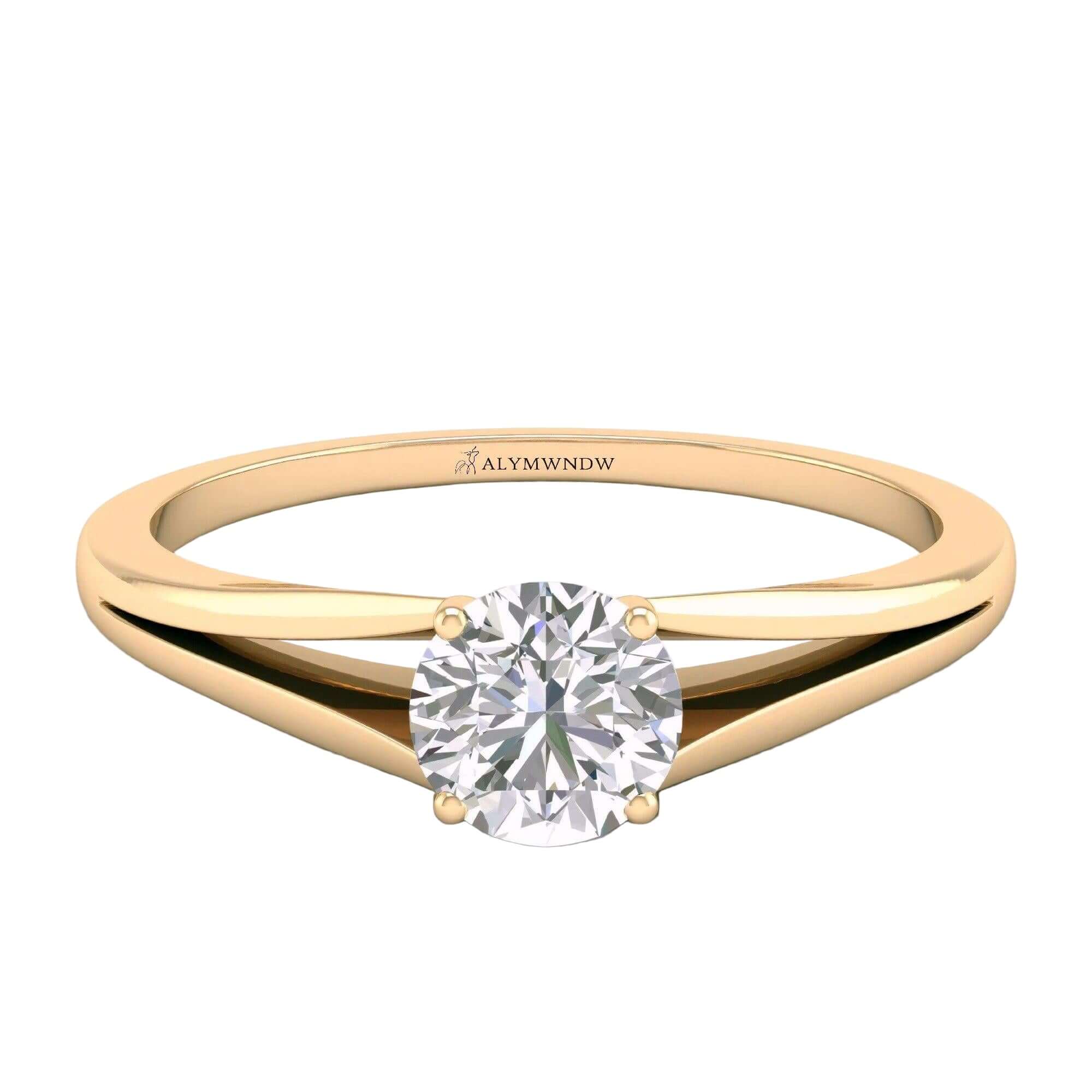 Women’s Ring with Lab Grown Diamond | Elegant Modern Jewelry by Alymwndw Jewellery - Alymwndw