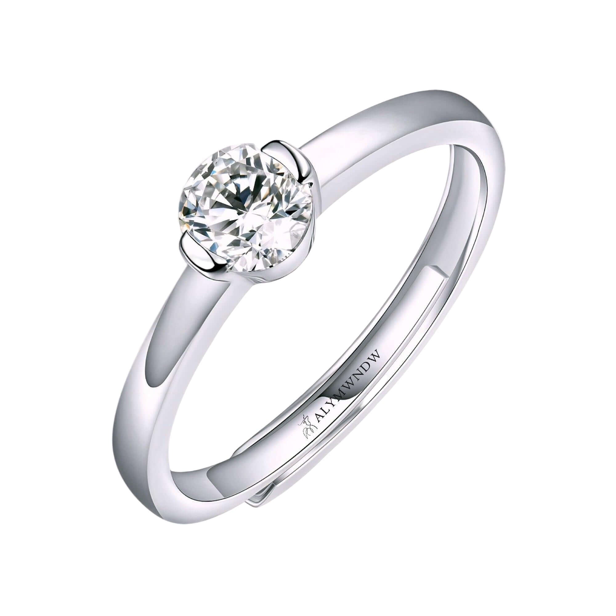 Women’s Ring with Lab Grown Diamond | Elegant Modern Jewelry by Alymwndw Jewellery - Alymwndw