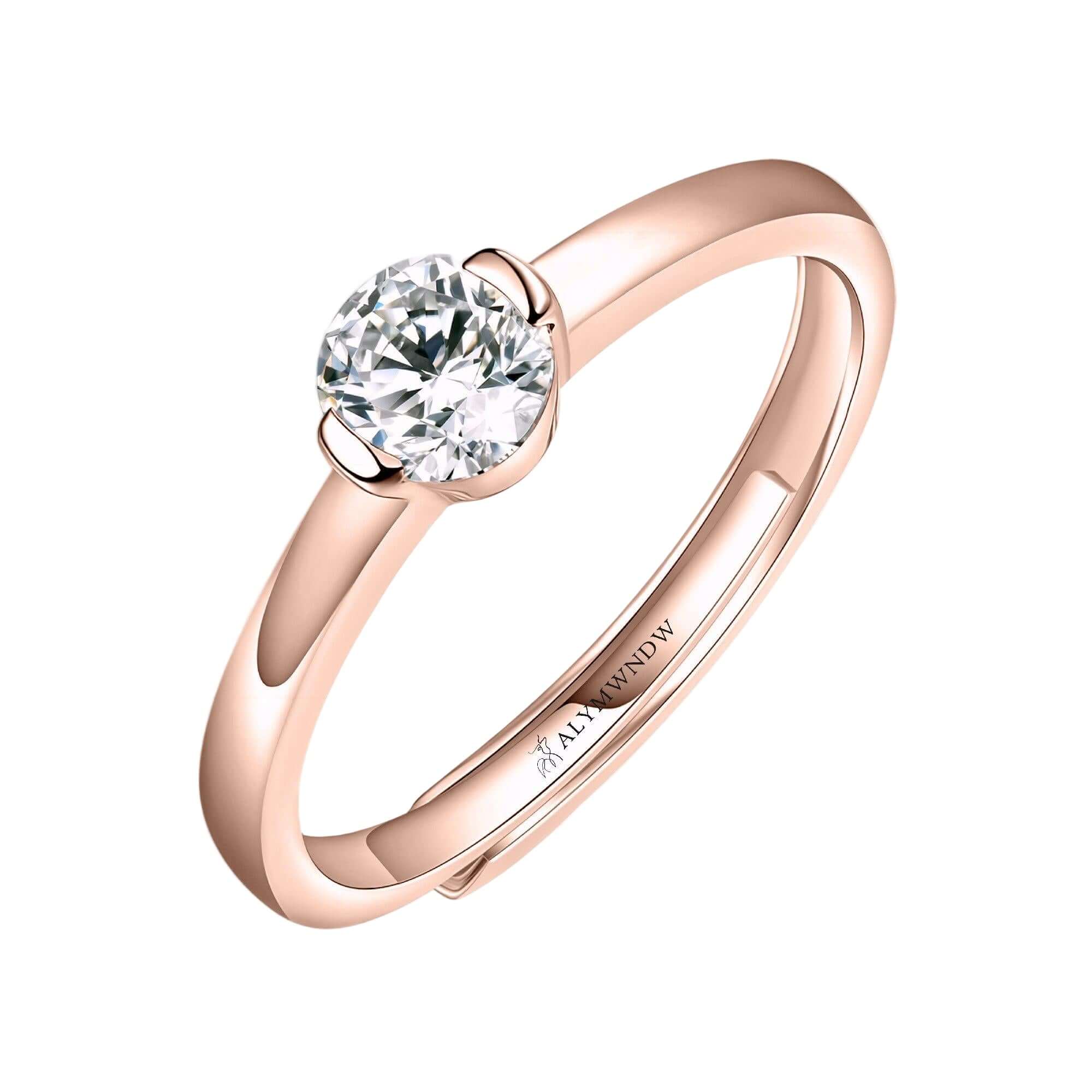 Women’s Ring with Lab Grown Diamond | Elegant Modern Jewelry by Alymwndw Jewellery - Alymwndw