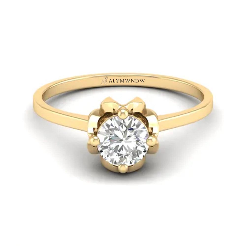Women’s Ring with Lab - Grown Diamond | Gold, Silver & Platinum Jewelry | Alymwndw Jewellery - Alymwndw