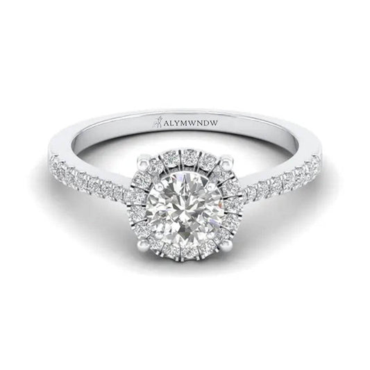 Women’s Round Cut Illusion Lab Grown Diamond Ring | Alymwndw Jewellery - Alymwndw