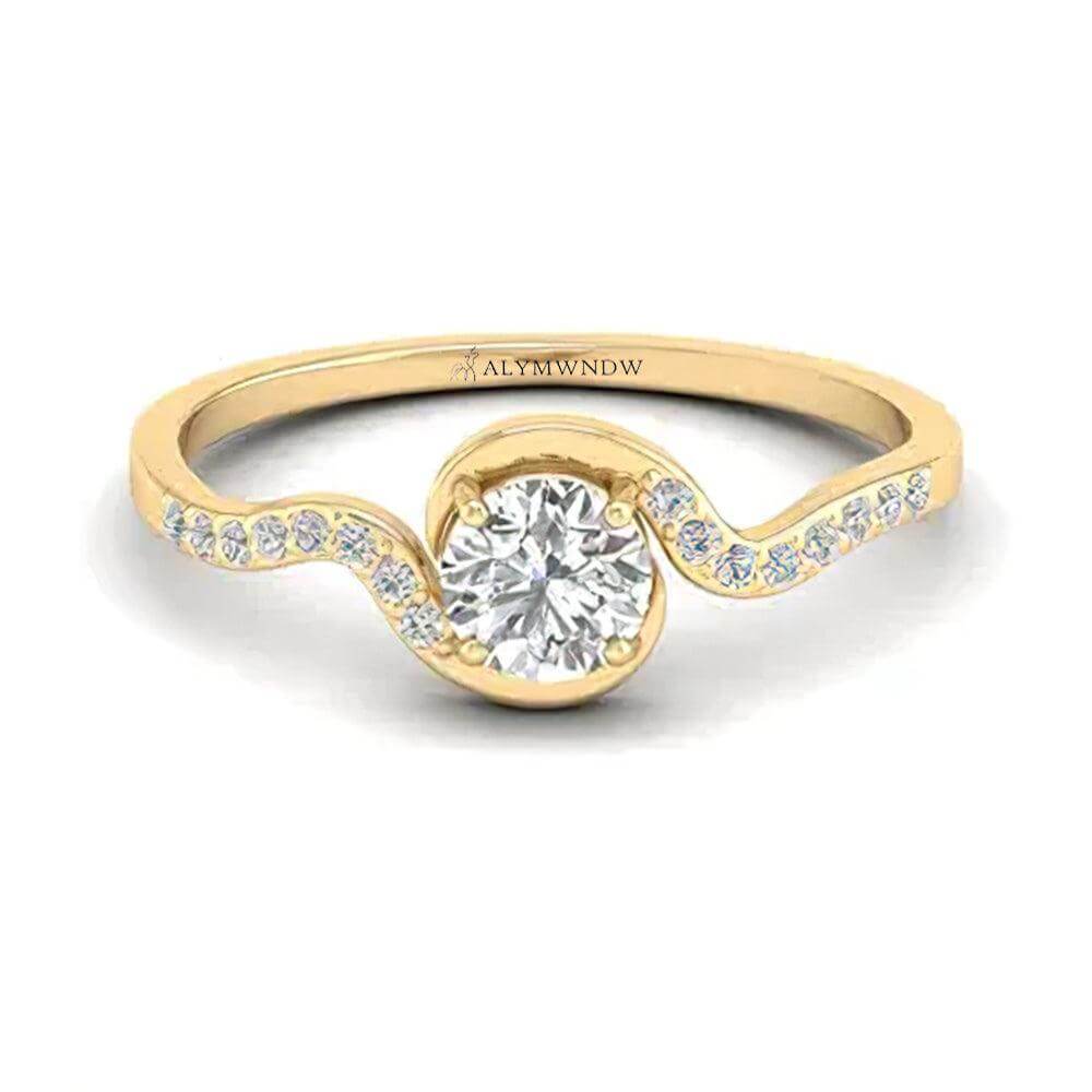 Women’s Round Cut Lab Grown Diamond Rings | Alymwndw Jewellery - Alymwndw