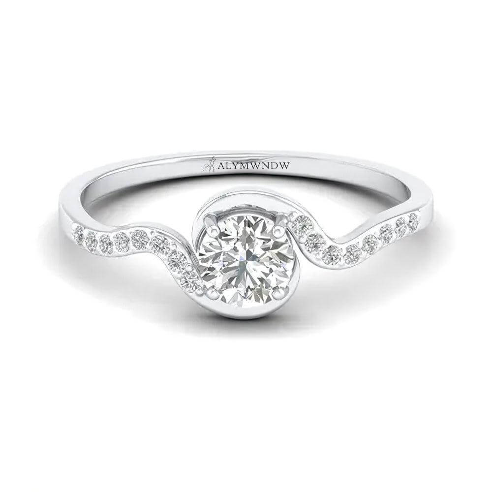 Women’s Round Cut Lab Grown Diamond Rings | Alymwndw Jewellery - Alymwndw