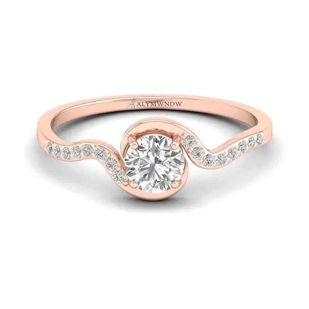 Women’s Round Cut Lab Grown Diamond Rings | Alymwndw Jewellery - Alymwndw