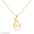 Custom Name Necklace with Circle Pendant & Butterfly – Personalized Gold Jewelry - Alymwndw