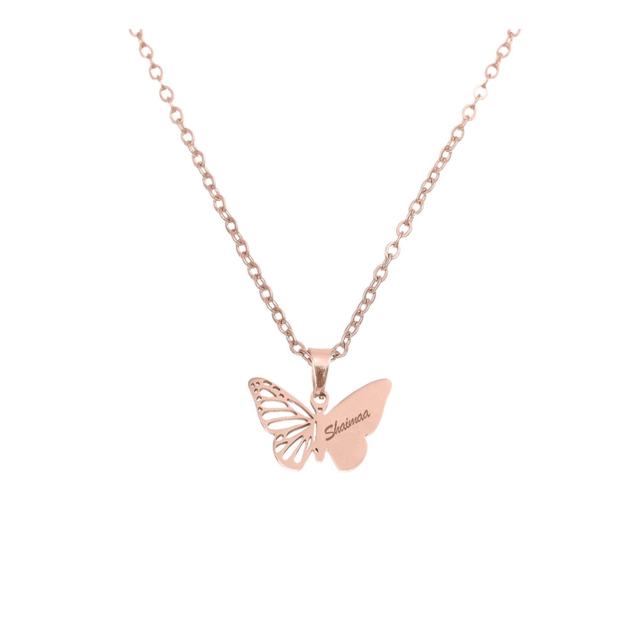 Gold Butterfly Necklace for Women – Elegant Minimal Pendant - Alymwndw
