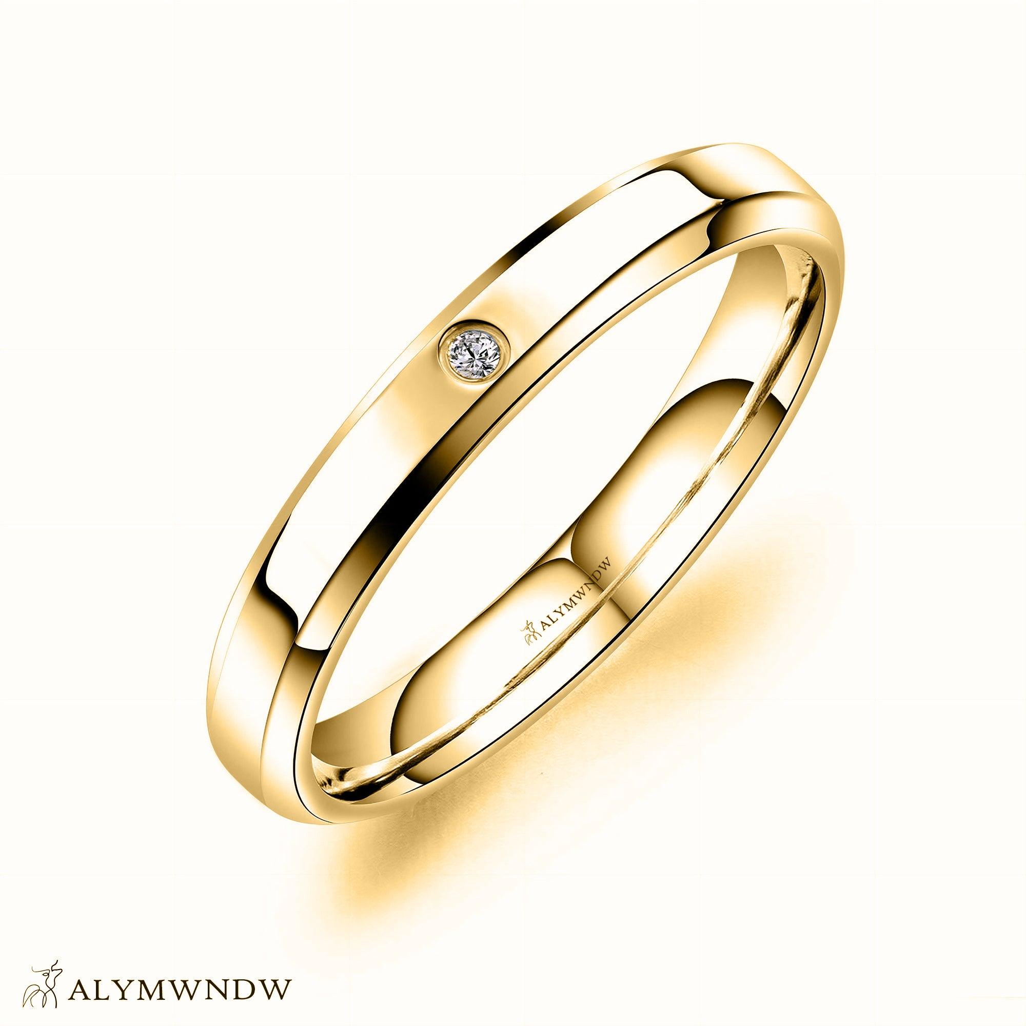 MARO Elegant Band Ring – Gold, Silver & Rose Gold - Alymwndw