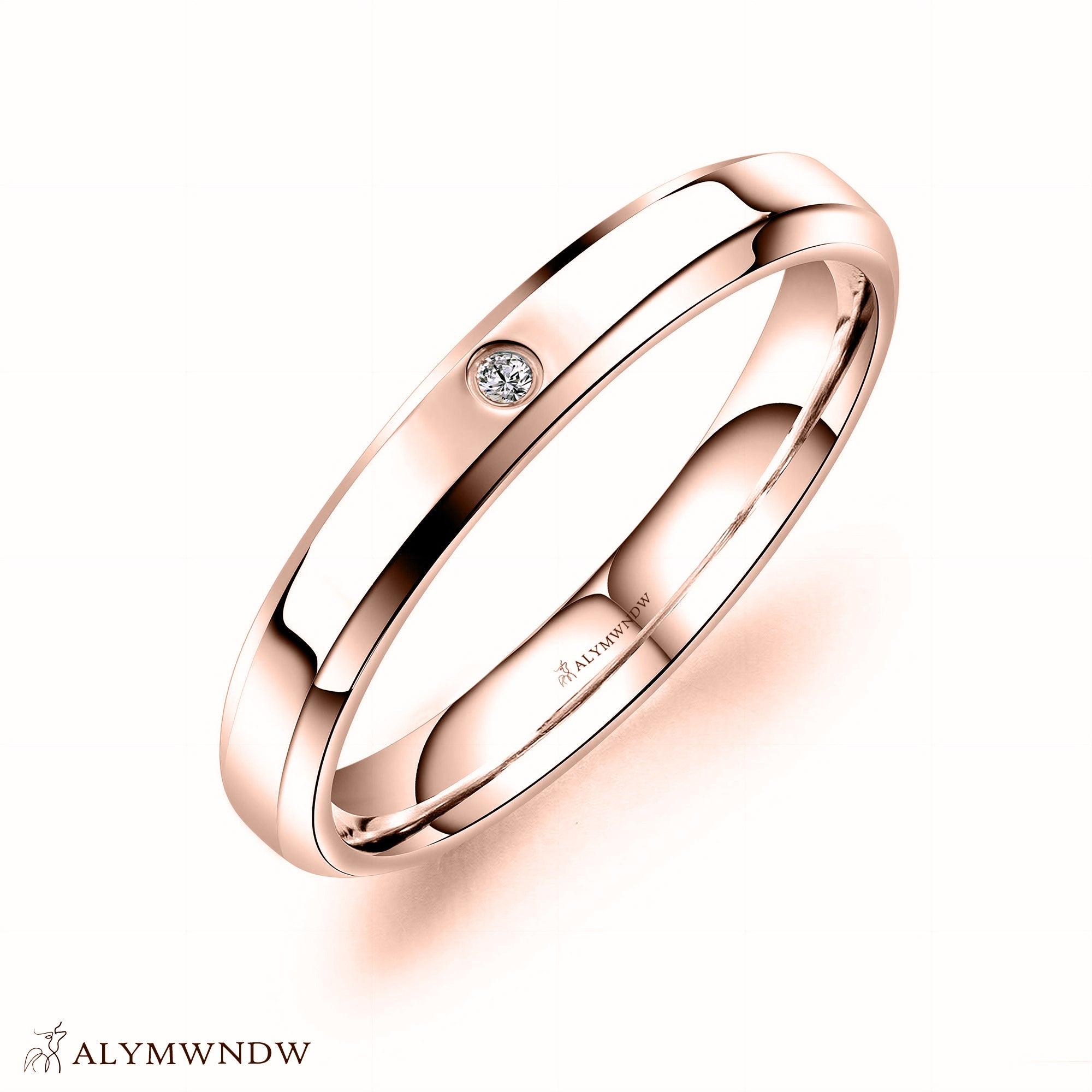 MARO Elegant Band Ring – Gold, Silver & Rose Gold - Alymwndw
